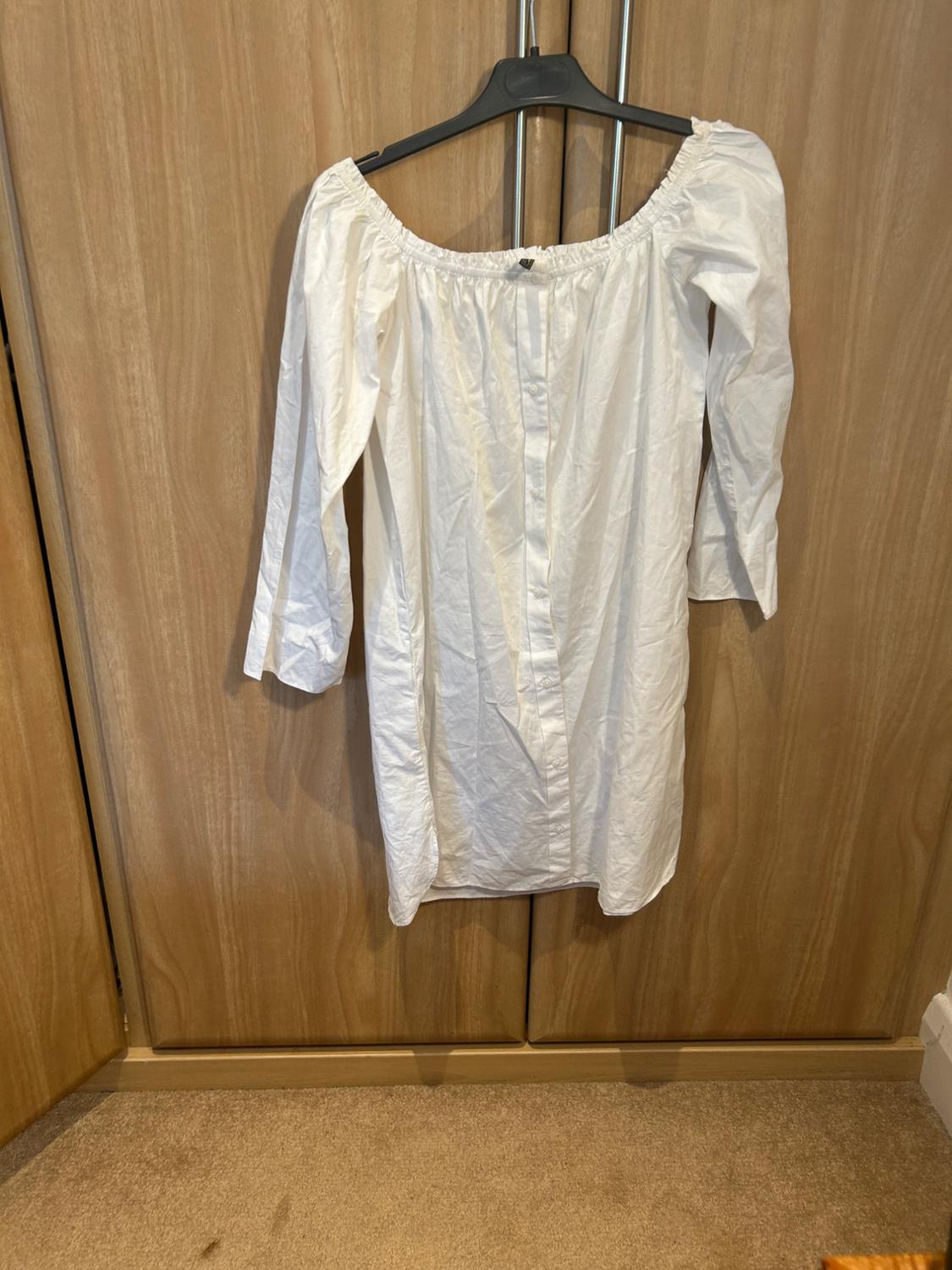 OFF-THE-SHOULDER POPLIN SHIRT