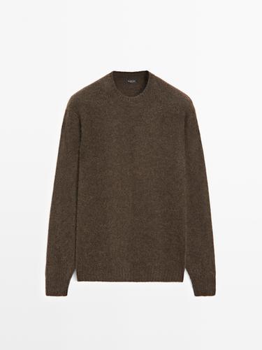 Zara Knit alpaca blend crew neck sweater - 549