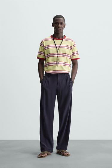 STRIPED CONTRAST T-SHIRT - Multicoloured by Zara - Image 0