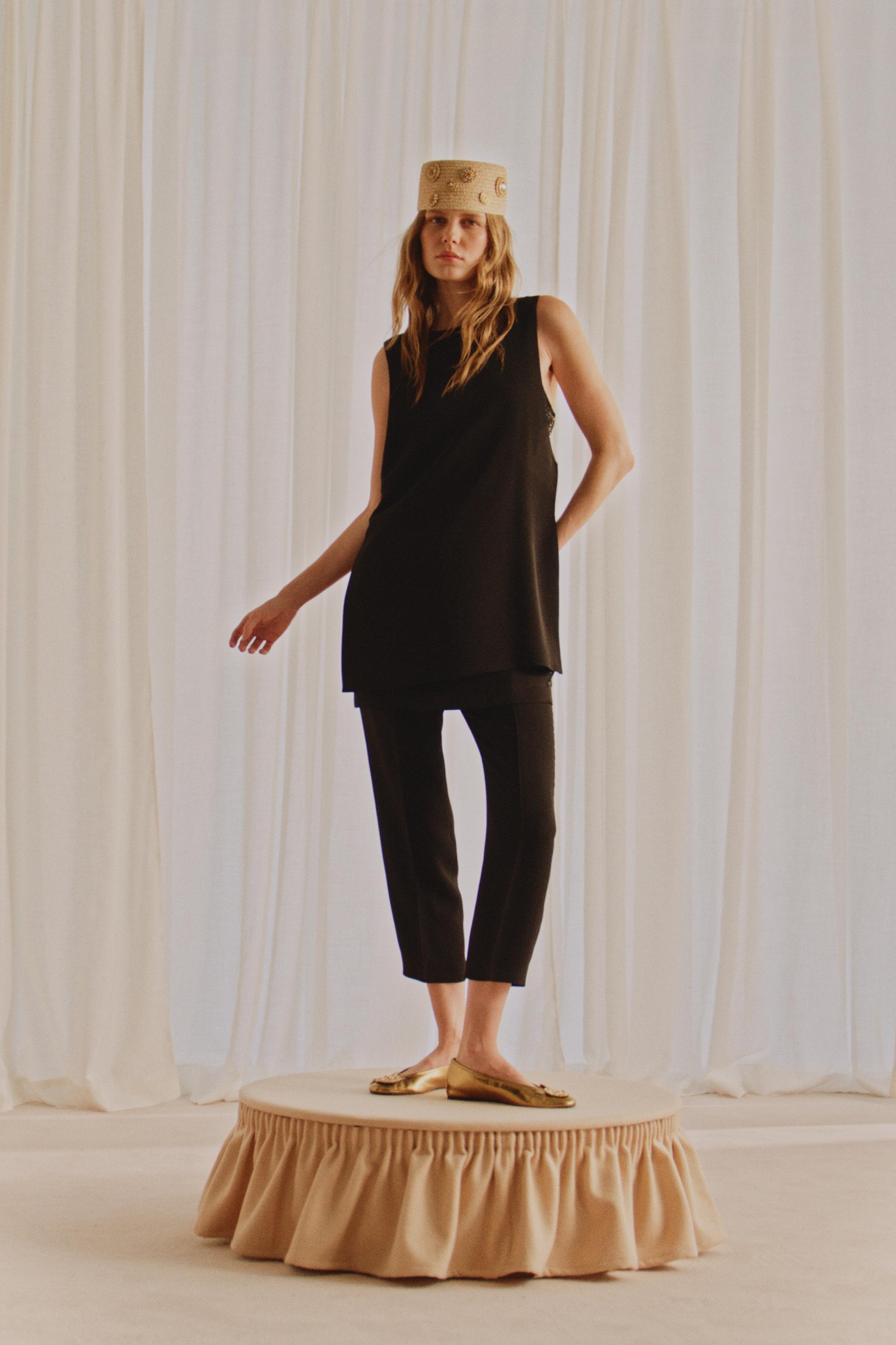 BEADED MINI DRESS MARISA BERENSON X ZARA — Black
