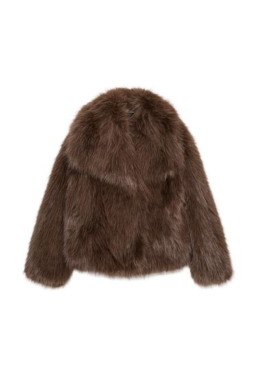 SHORT FAUX FUR COAT ZW COLLECTION