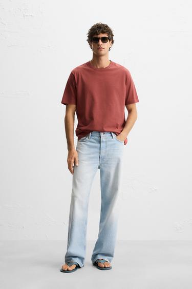CAMISETA MEDIUM WEIGHT BÁSICA - Rojo fuerte de Zara