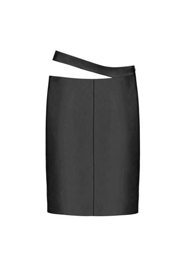 LEATHER MIDI SKIRT KAIA x ZARA