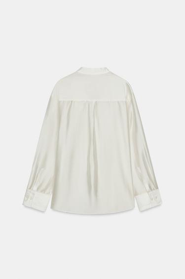 CHEMISE FLUIDE ZW COLLECTION - Blanc cassé de Zara - Image 5