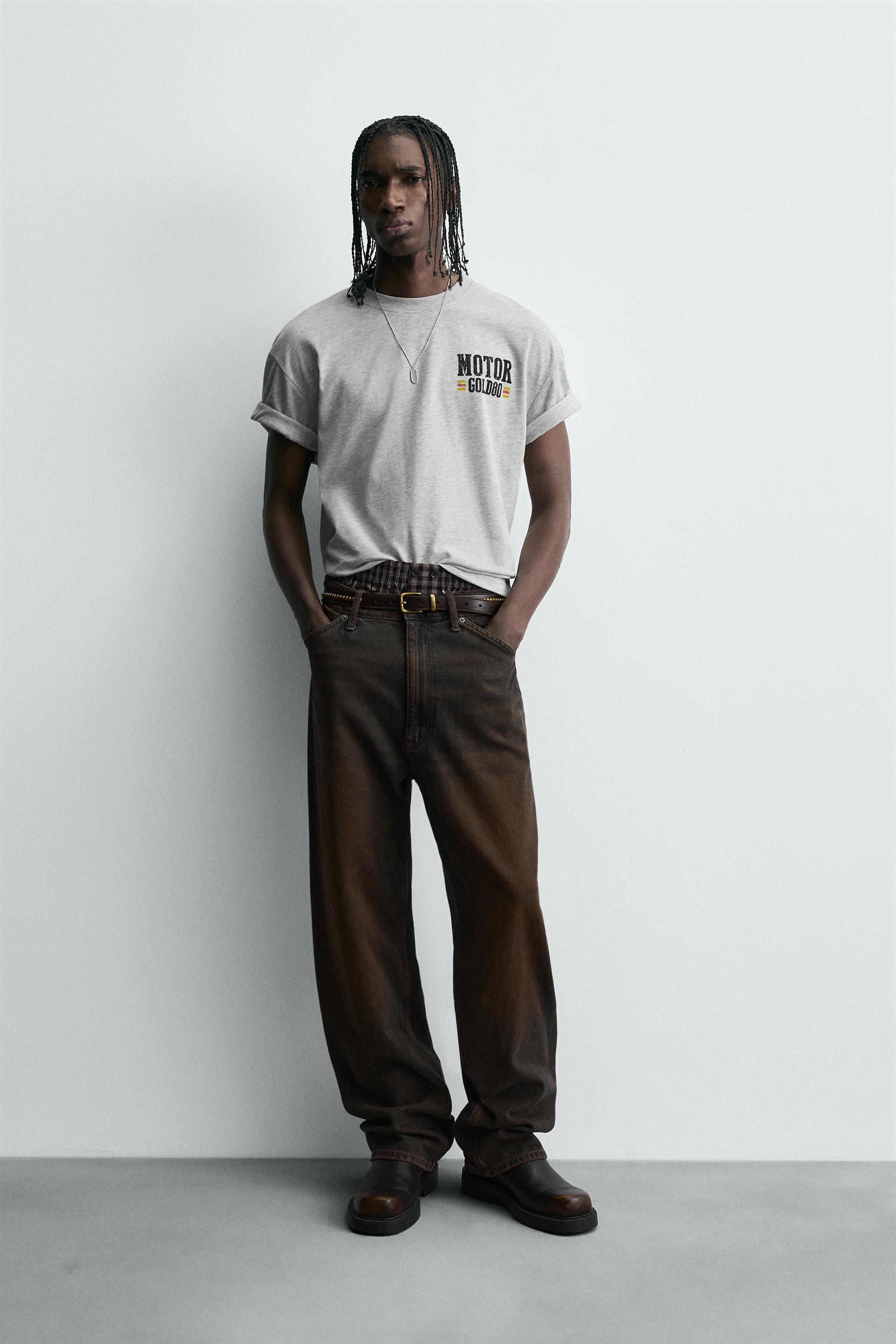 モーターグラフィックTシャツ - グレーマール | ZARA Japan / 日本