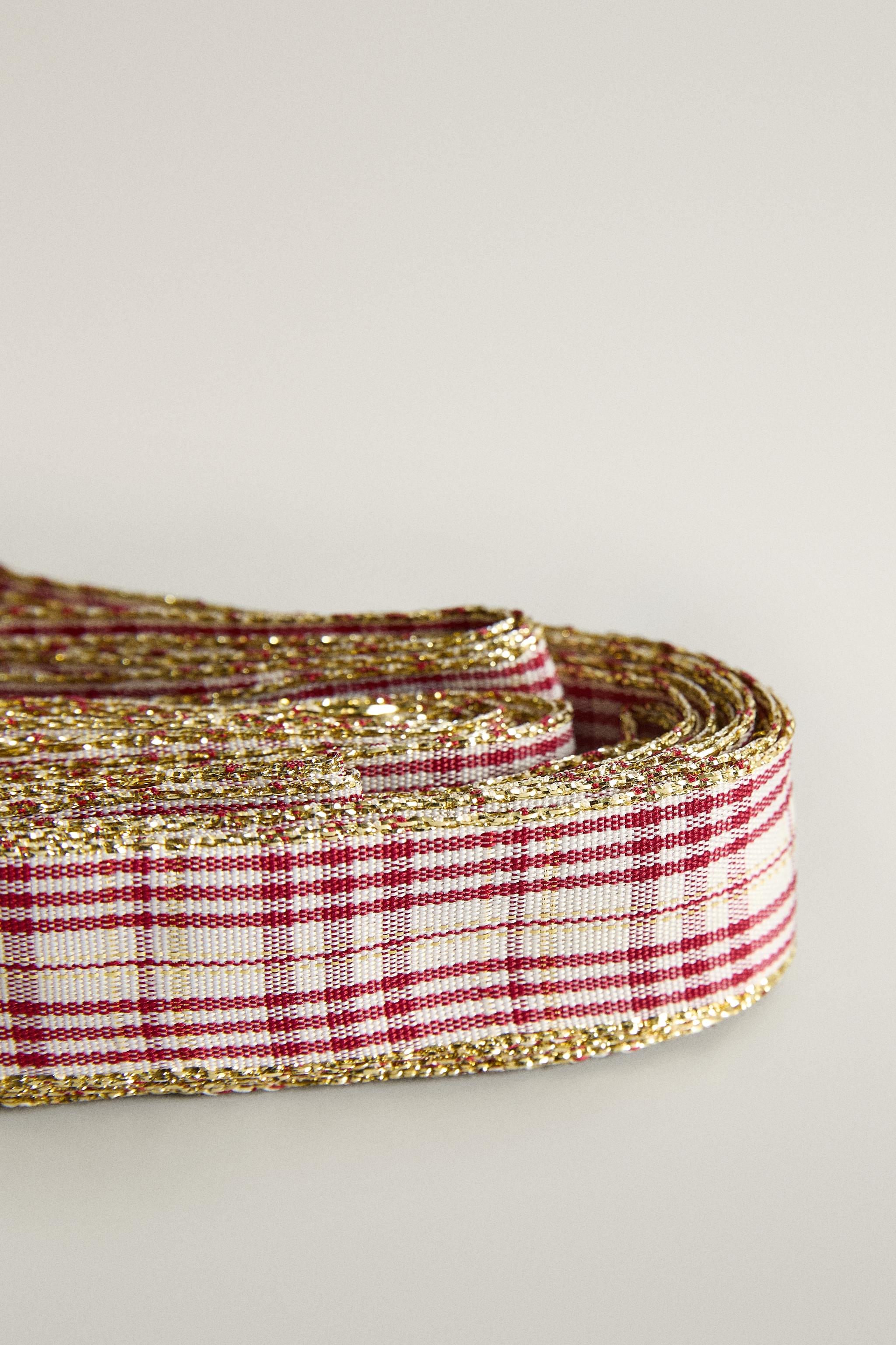CHRISTMAS CHECK GIFT RIBBON