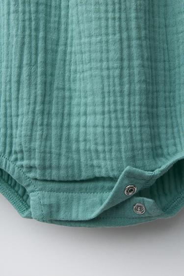 BODY TEXTURÉ EN MAILLE CROCHET - Vert d'eau de Zara - Image 5
