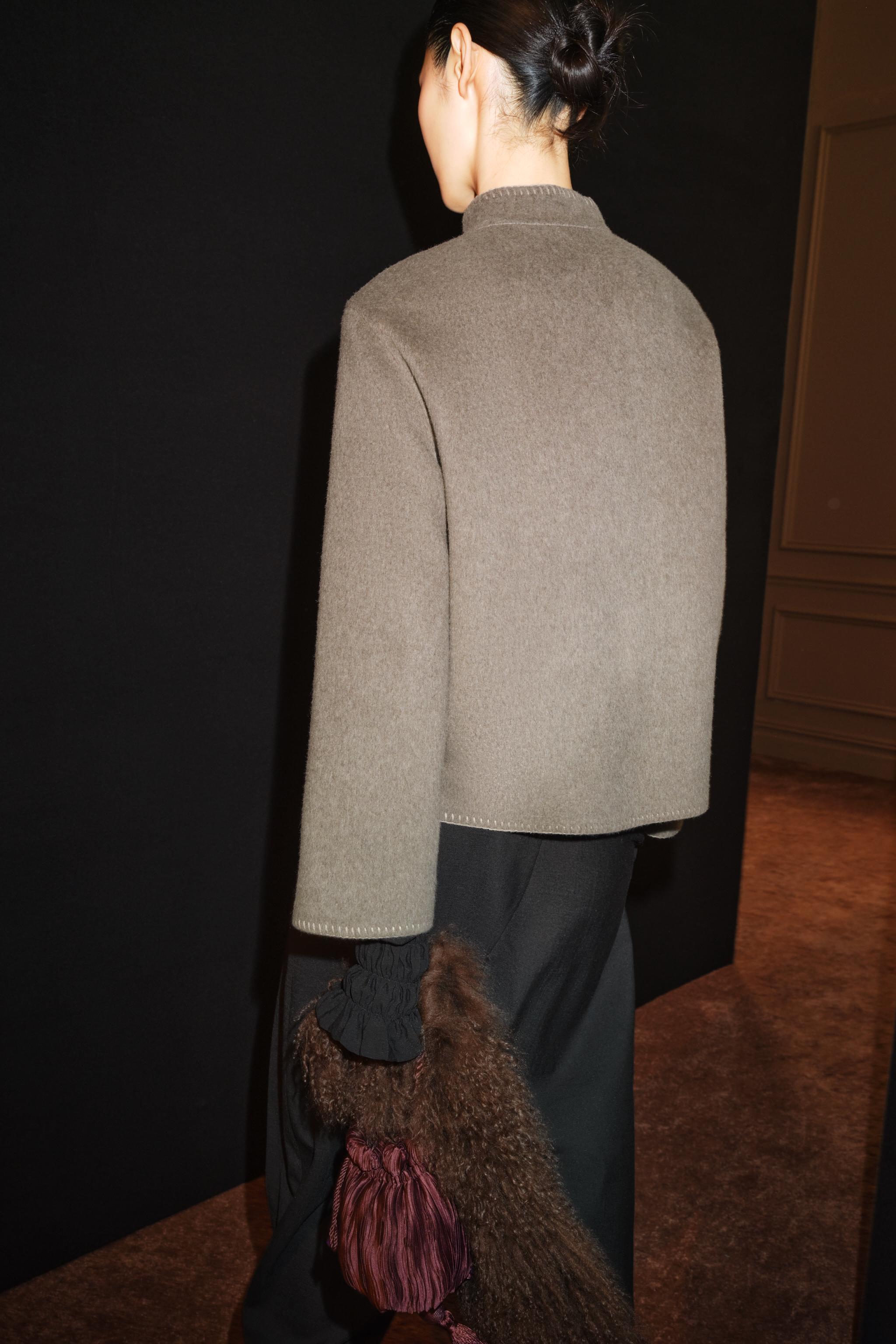 VESTE À BRANDEBOURGS AVEC LAINE ZW COLLECTION