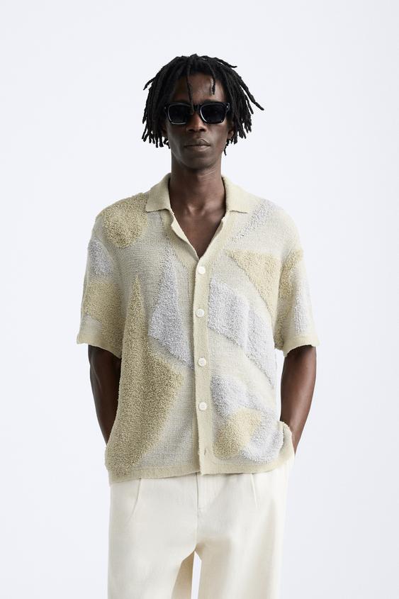 JACQUARD TERRYCLOTH SHIRT - Light lime green | ZARA United States