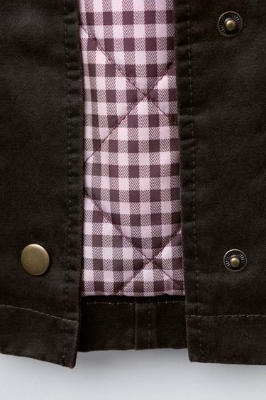 VESTE HUILÉE COL EN MATIÈRE SYNTHÉTIQUE - Marron de Zara - Image 7