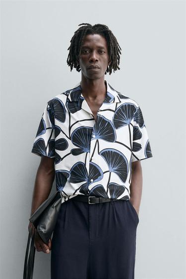 FLORAL PRINT STRETCH SHIRT - White by Zara