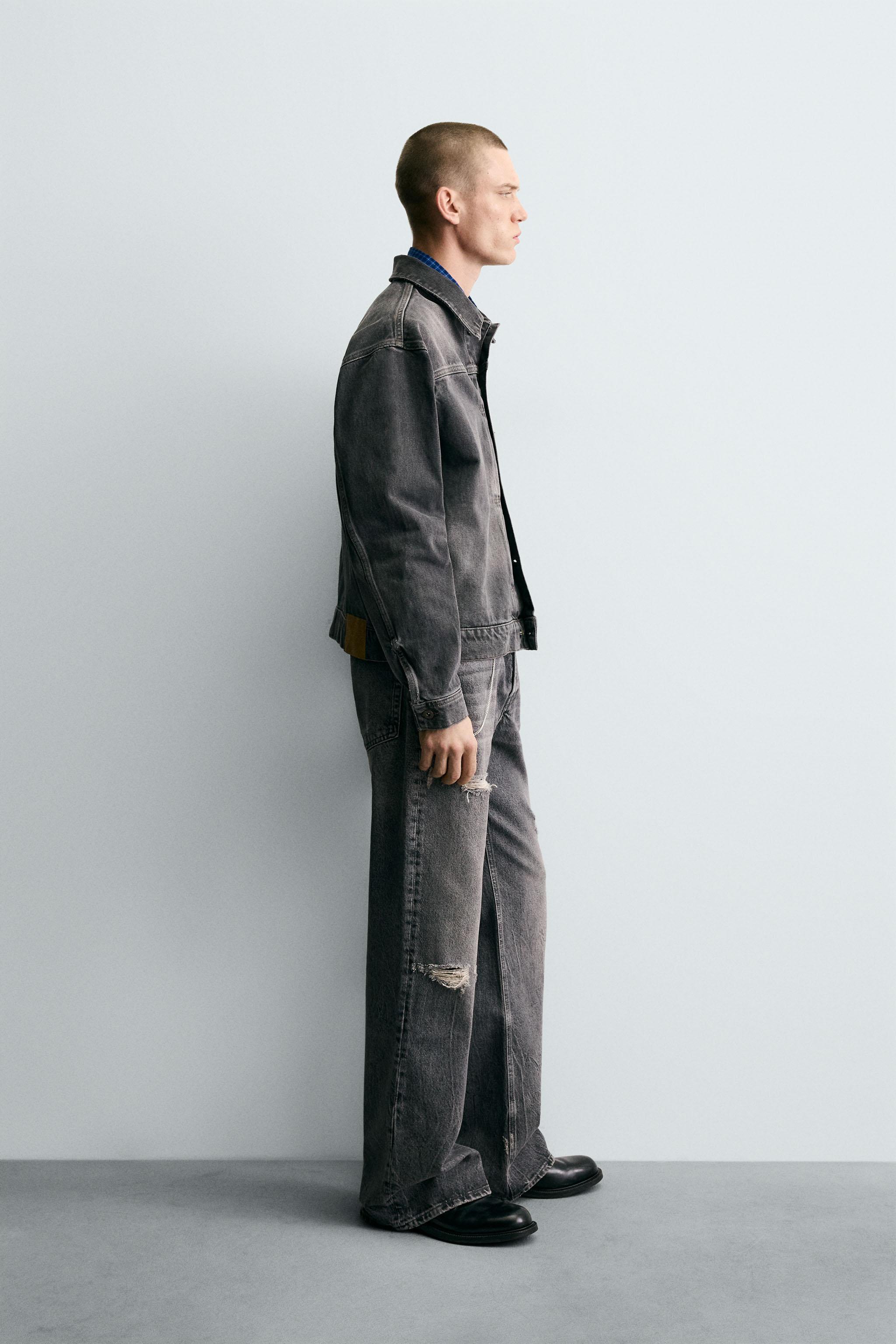 WASHED EFFECT DENIM JACKET