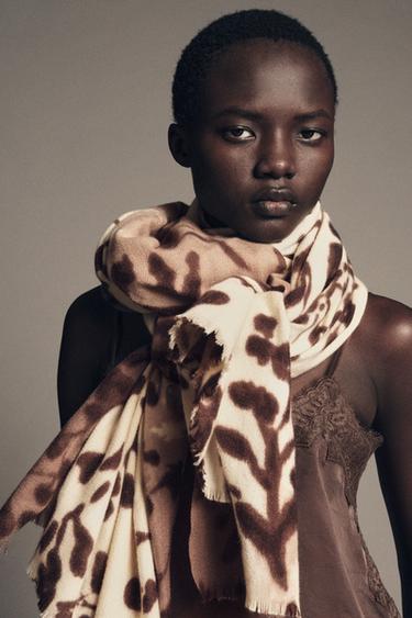 FOULARD IMPRIMÉ FLEURS - Écru de Zara - Image 1