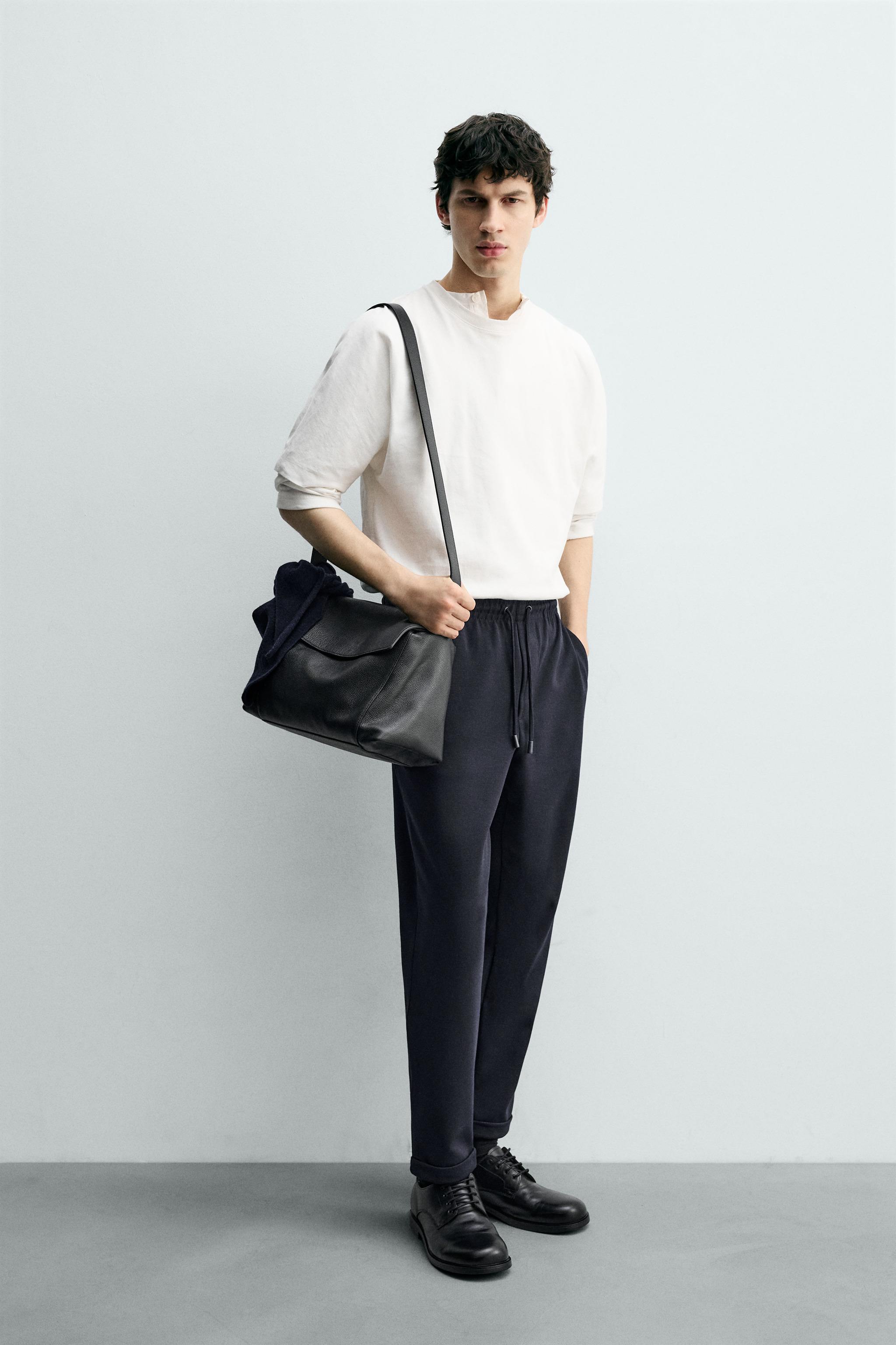 CALÇA CINTURA JOGGER CONFORT NON IRON - Azul-marinho-vigoré | ZARA