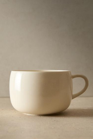 PLAIN DEEP STONEWARE MUG - Cream by Zara - Image 5