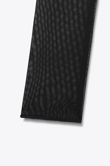 FITTED TOP WITH MATCHING TULLE - Black by Zara - Image 6