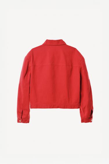 BOXY FIT JACKET WITH PLEATS WILLY CHAVARRIA X ZARA - Dark red by Zara - Image 3