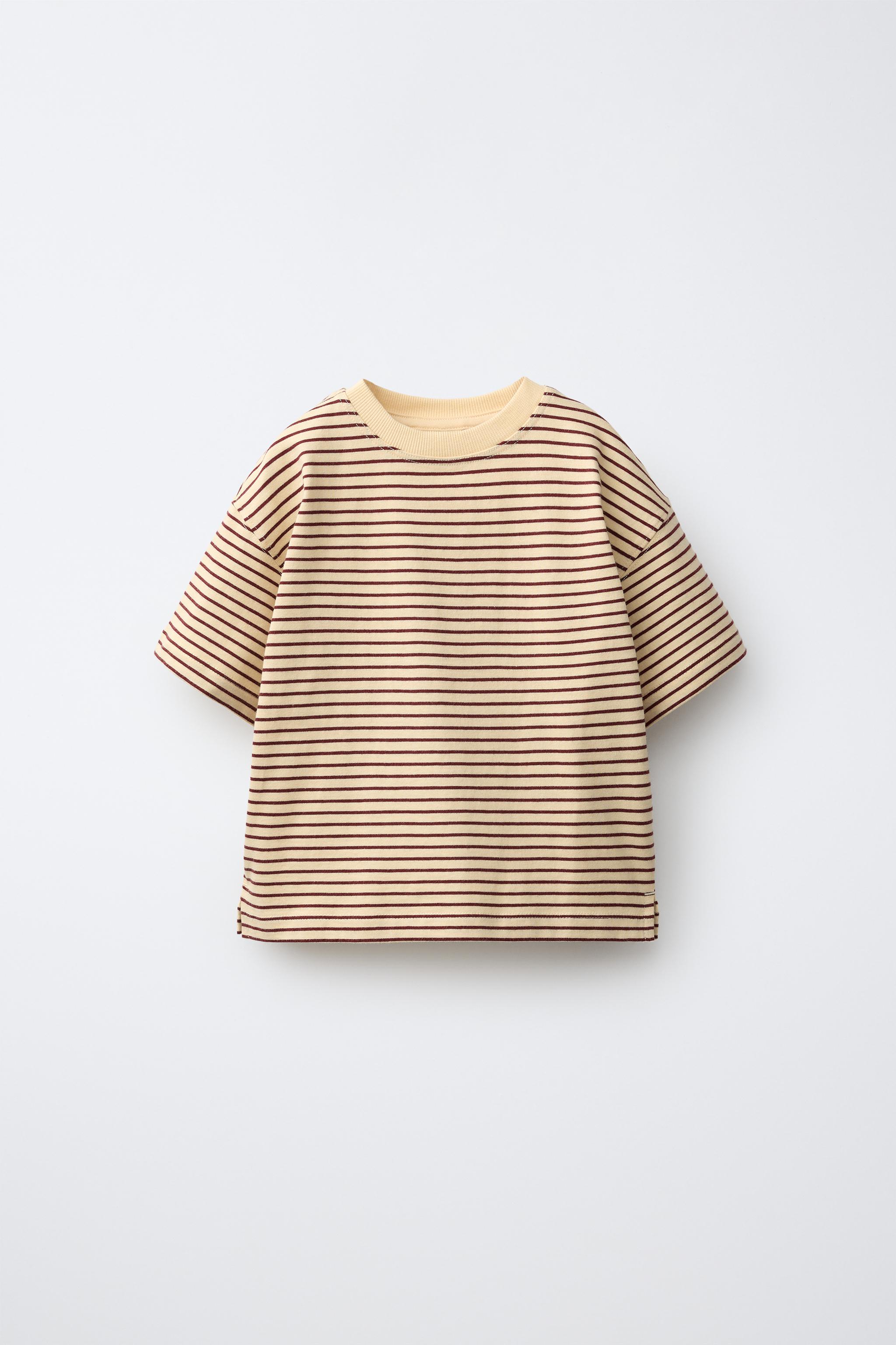 STRIPED T-SHIRT — Dark yellow