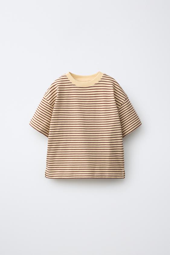 STRIPED T-SHIRT - Dark yellow de Zara - Imagen 0
