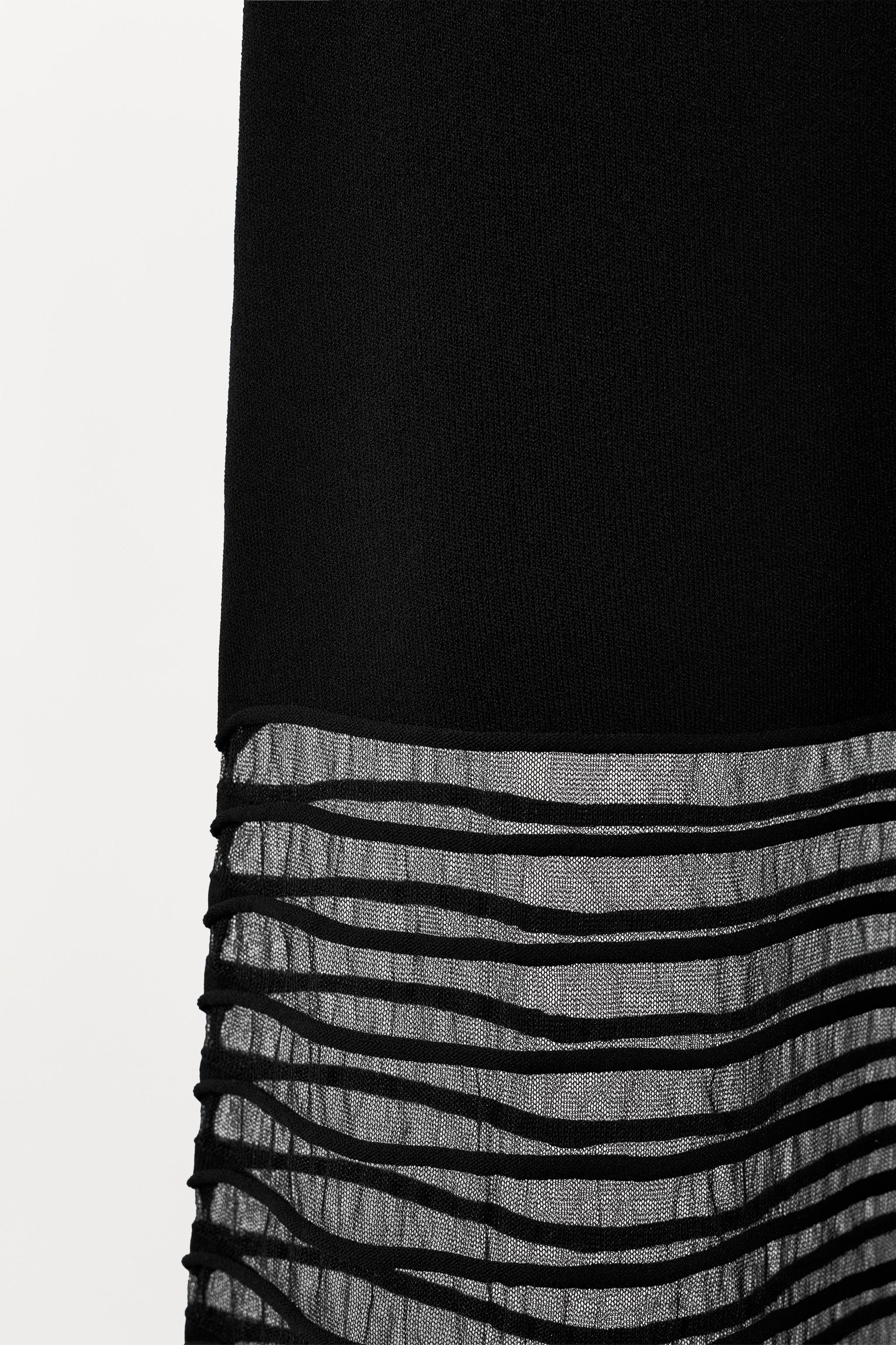 COMBINATION TULLE KNIT DRESS - Black | ZARA United States COMBINATION TULLE KNIT DRESS - Black | ZARA United States