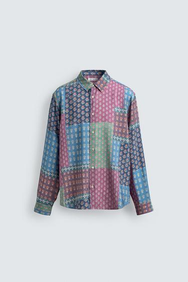 RELAXED FIT PATCHWORK PRINT SHIRT - Multicoloured by Zara