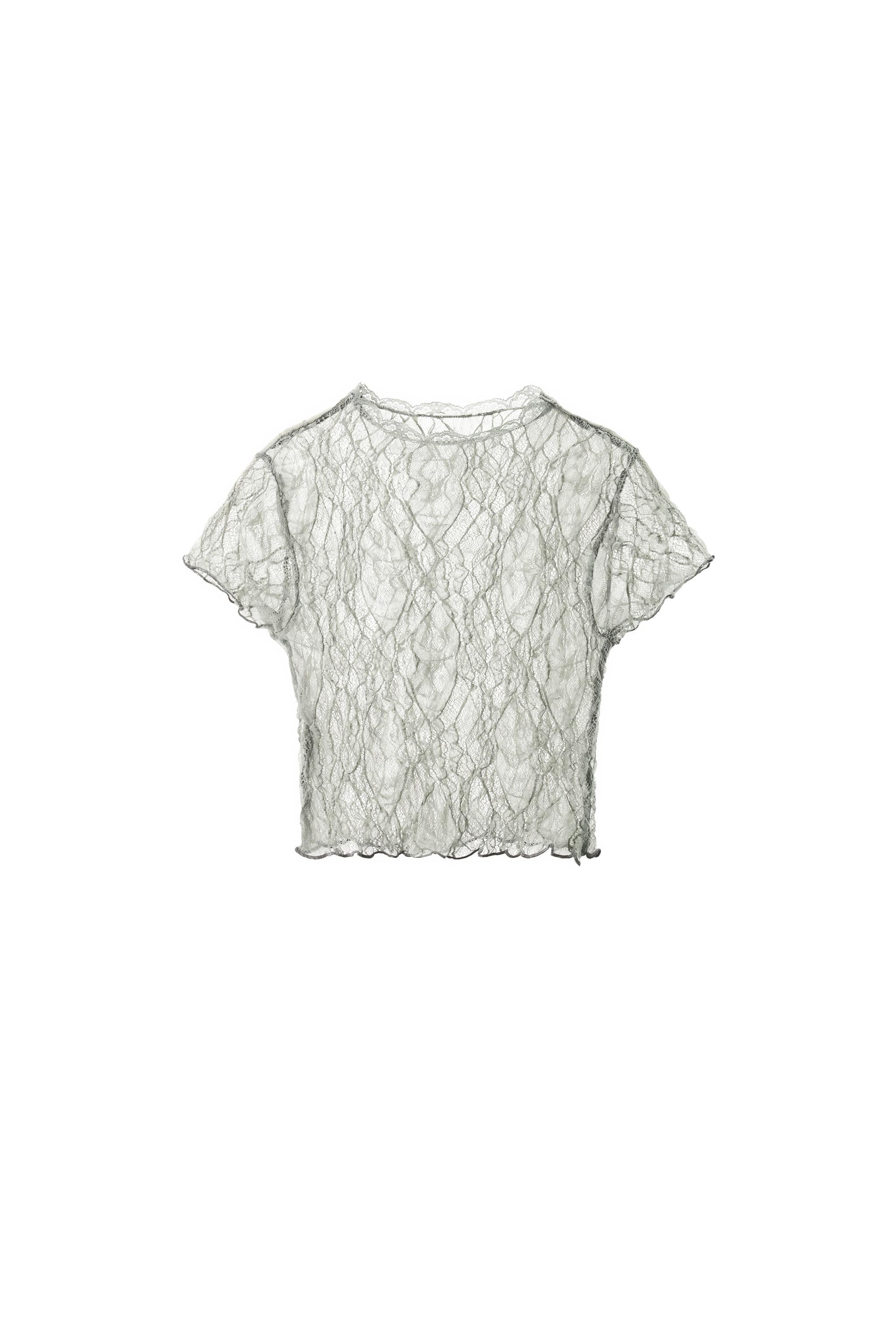 レースクロップド丈トップス - ブラック | ZARA Japan / 日本