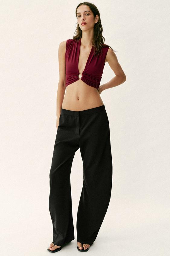 DRAPED POLYAMIDE TOP WITH HARDWARE from Zara - $35.90