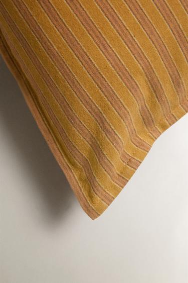 STRIPED CUSHION COVER - Mustard by Zara - Image 1