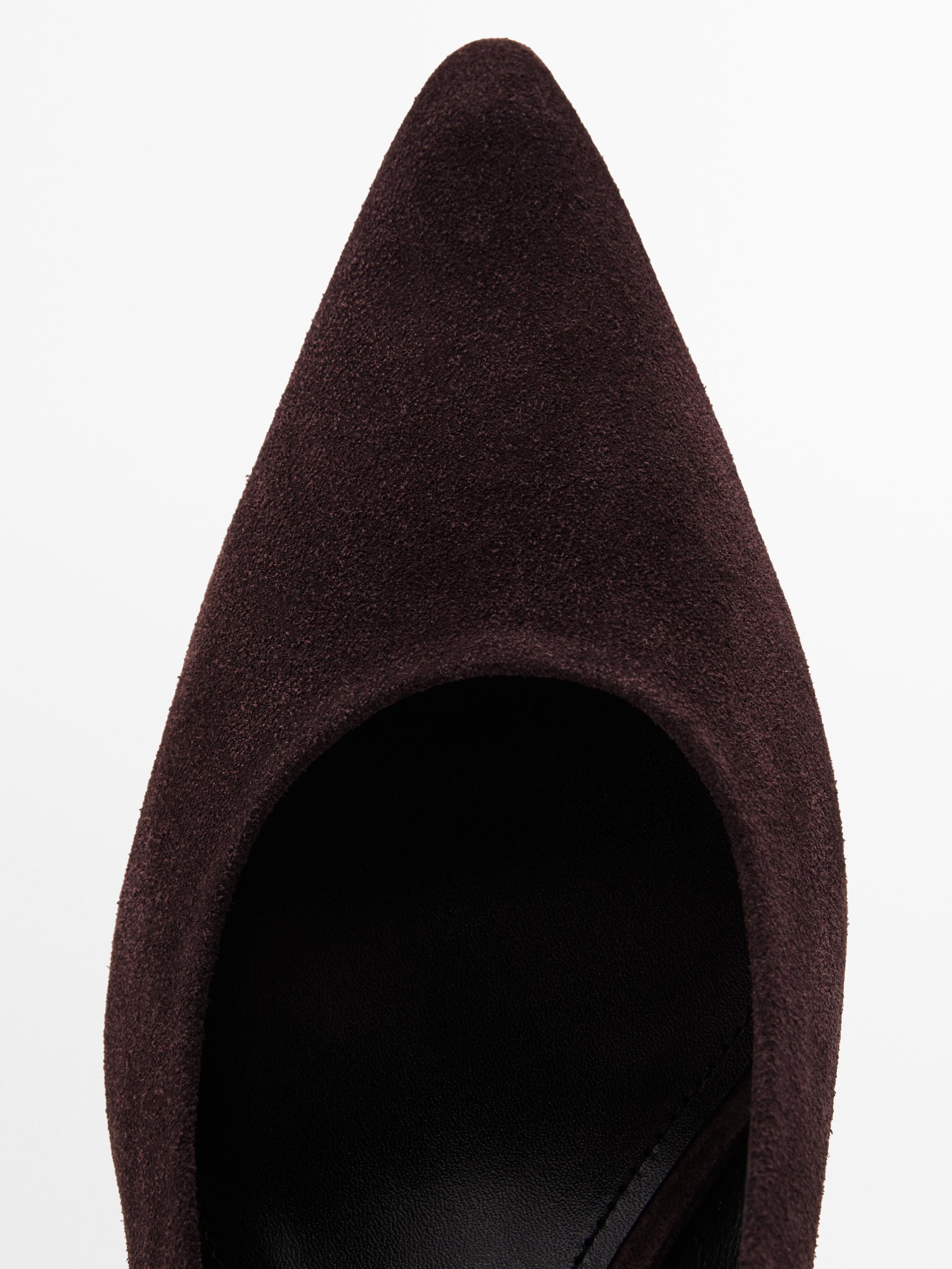 Suede high-heel shoes