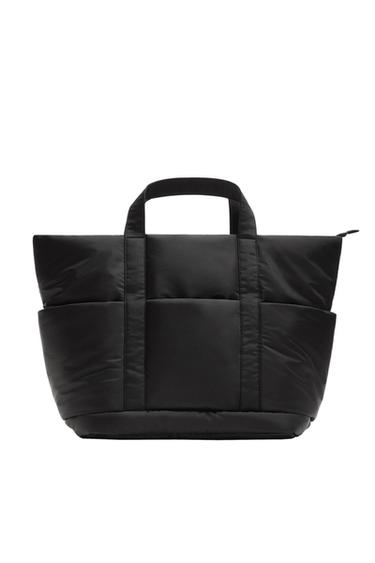 Zara NYLON TOTE BAG - Black - Image 0