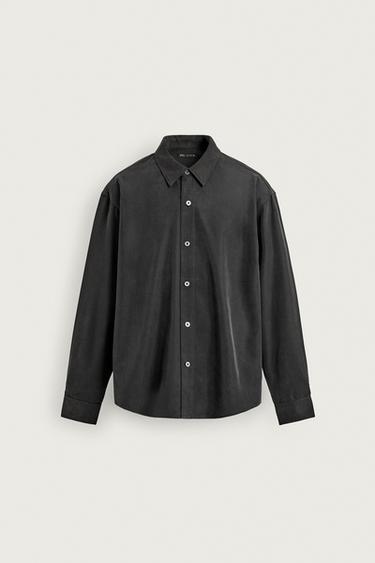 FLUID RELAXED FIT SHIRT - Black by Zara