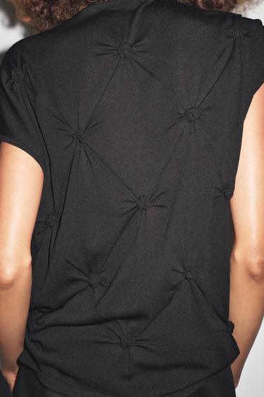 TOP EN MAILLE NŒUDS - Noir de Zara - Image 5