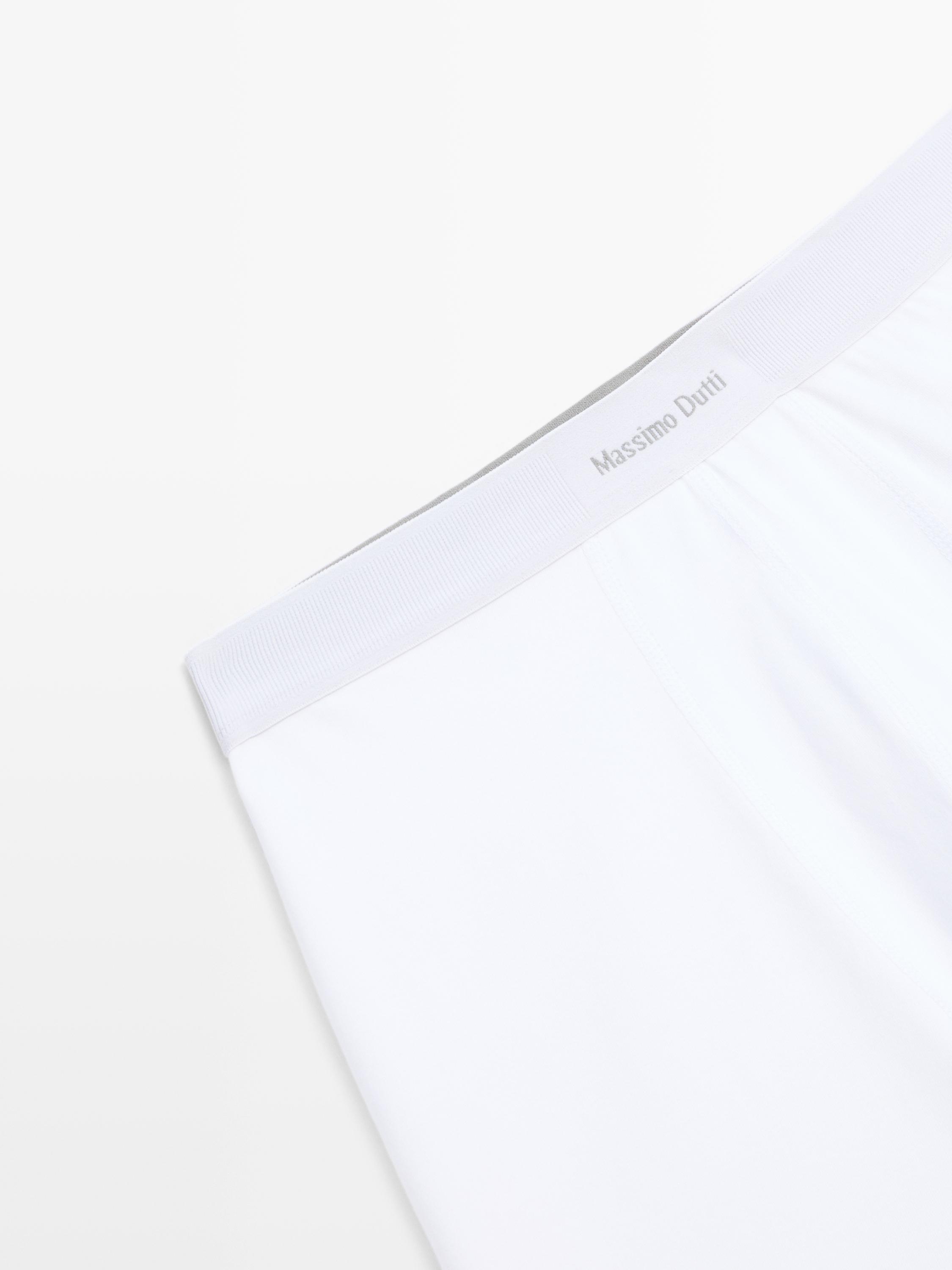 Boxers with logo waistband — White