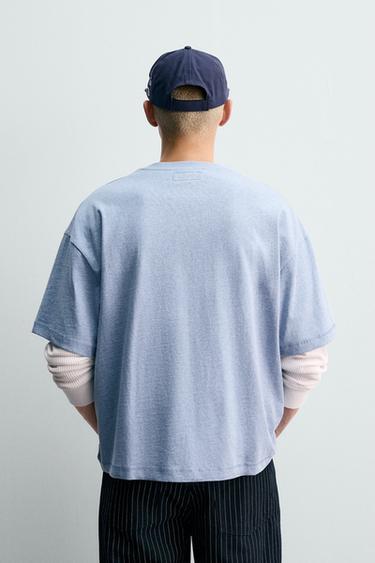 CHAMPION ® X ZARA PATCH T-SHIRT - Blue marl by Zara - Image 2