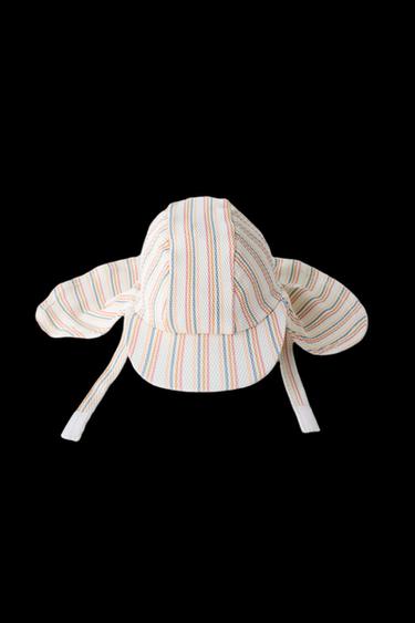 Zara STRIPED SWIM HAT - Ecru