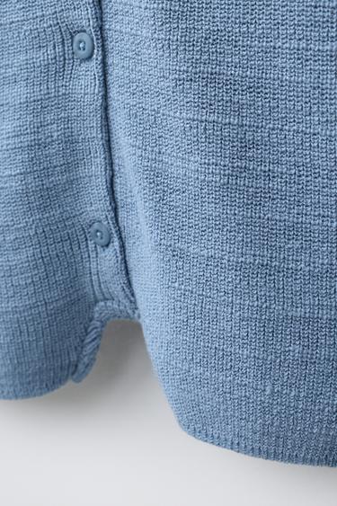 PURL KNIT PLAYSUIT - Mid-blue by Zara - Image 3