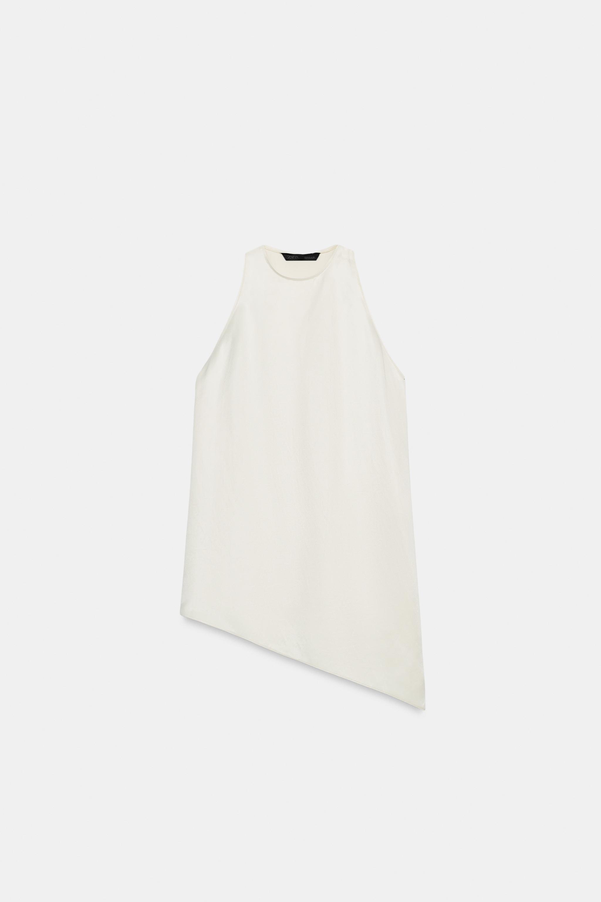 Женские рубашки Zara ZW COLLECTION ASYMMETRIC TOP — фото 5