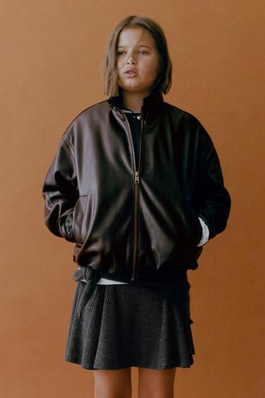 FAUX LEATHER JACKET - Brown by Zara