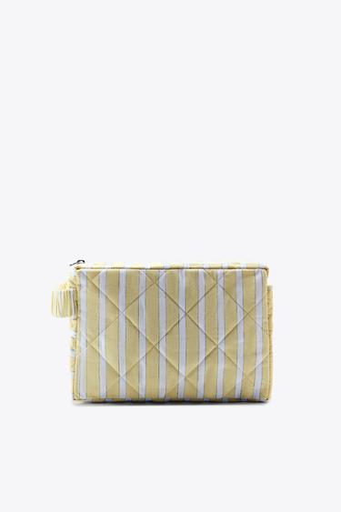 Zara STRIPED TOILETRY BAG - Yellow - Image 0