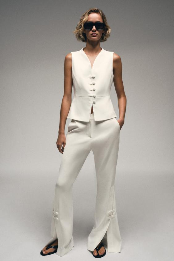 CHALECO PEPLUM - Crudo de Zara - Imagen 0