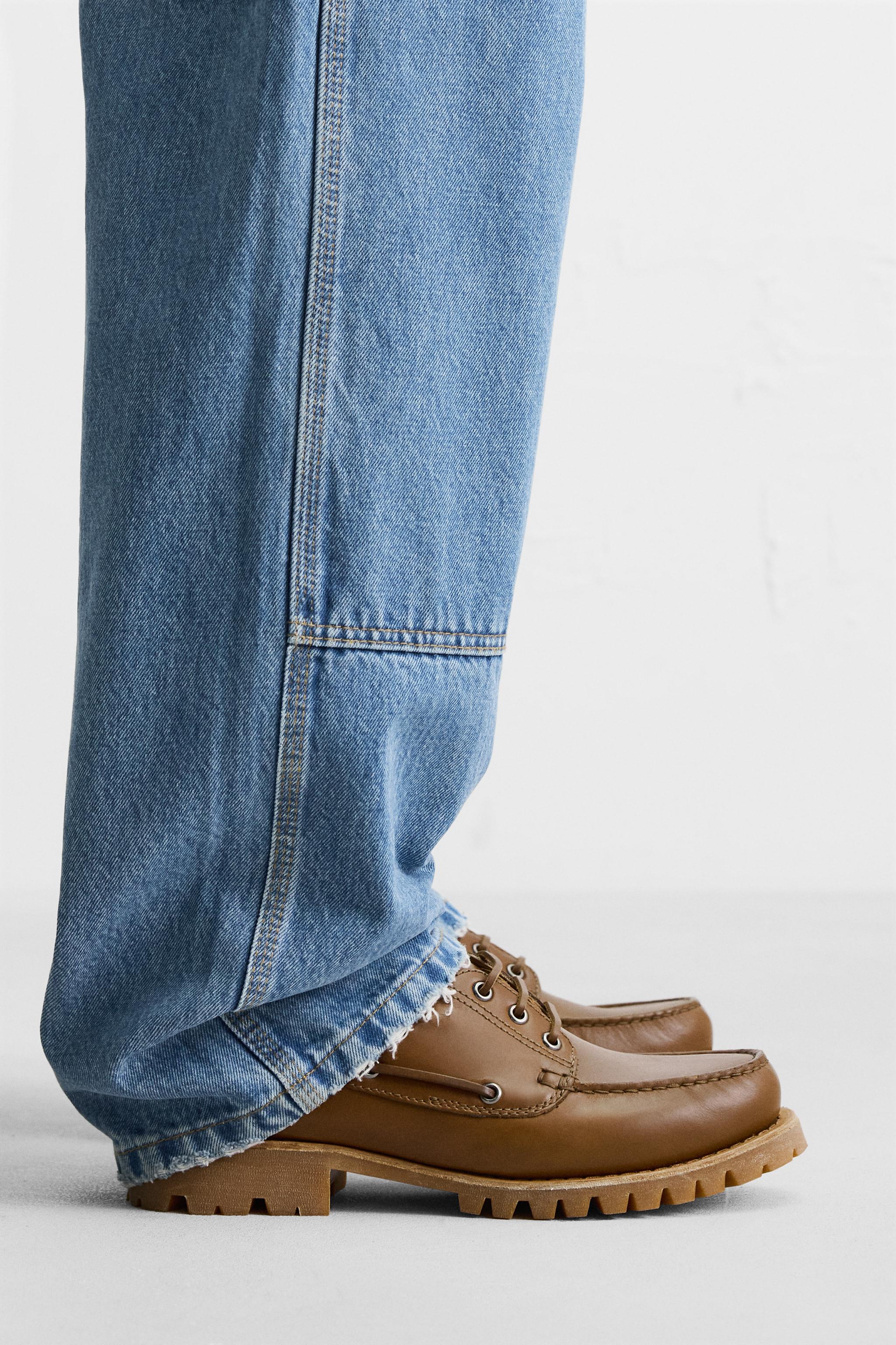 LEATHER DECK SHOES - Brown | ZARA South Africa