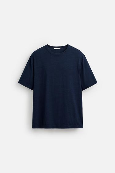 CAMISETA LAVADA RELAXED FIT - Índigo de Zara