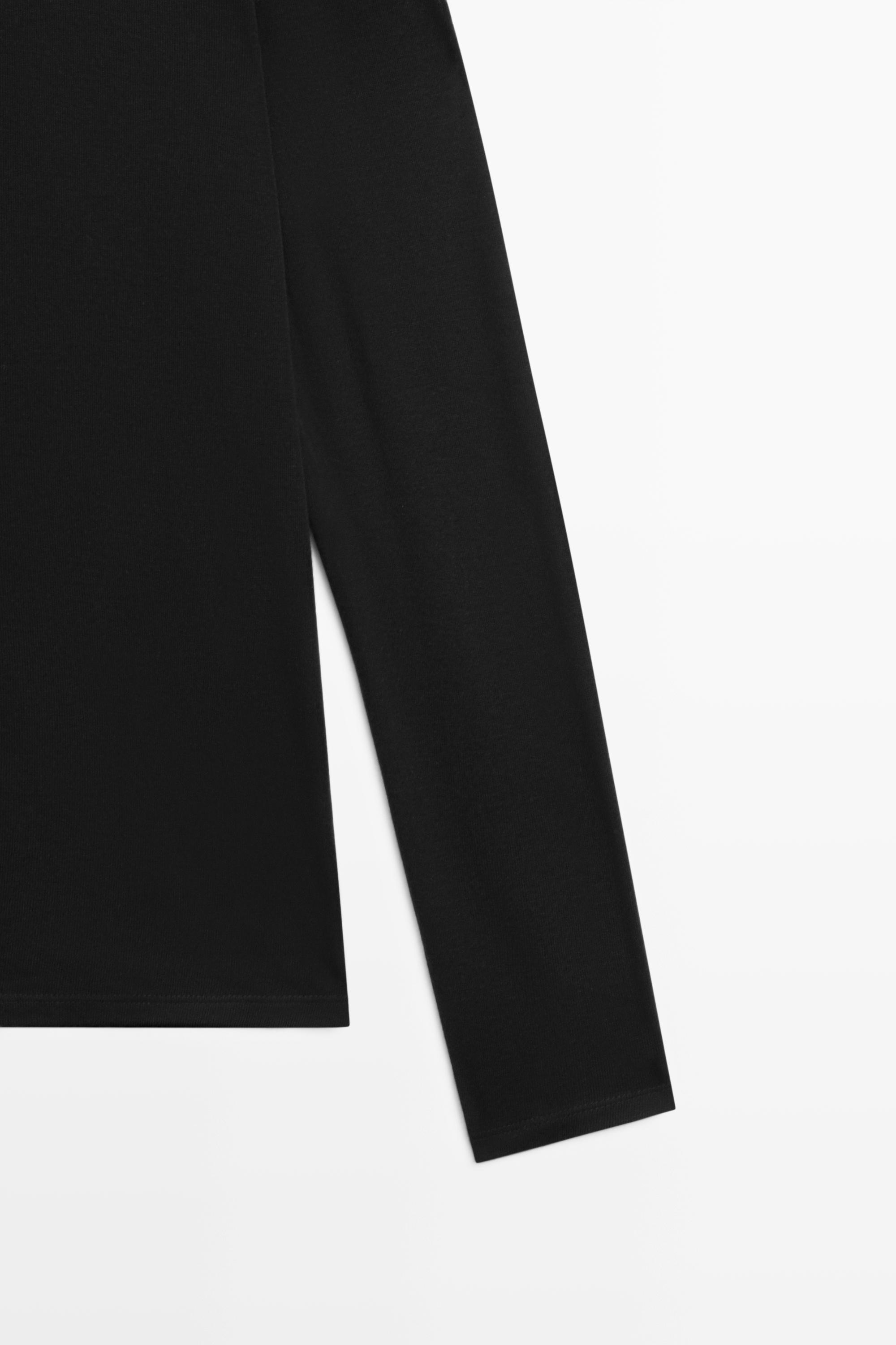 Long sleeve wool polo shirt