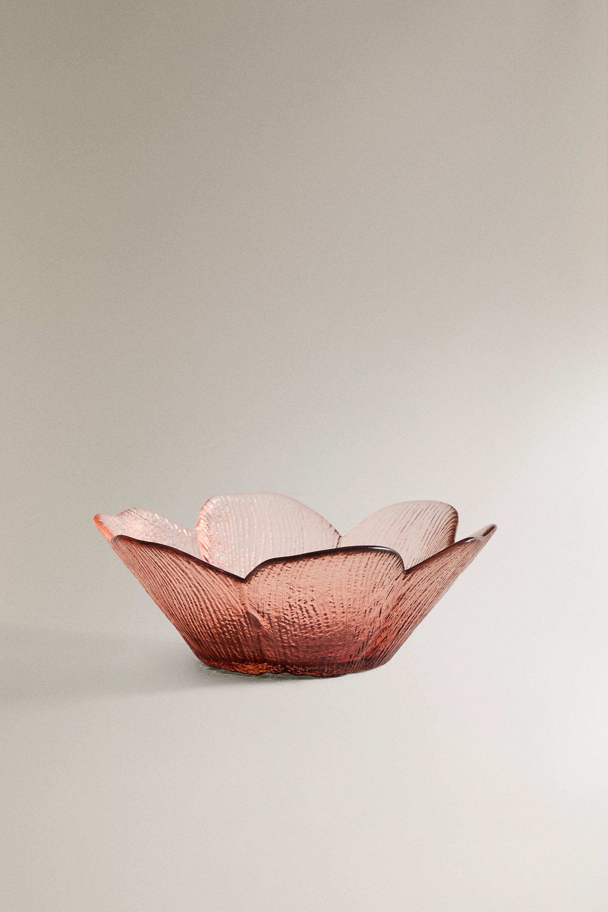 BOL VERRE RECYCLABLE RELIEF FLEUR