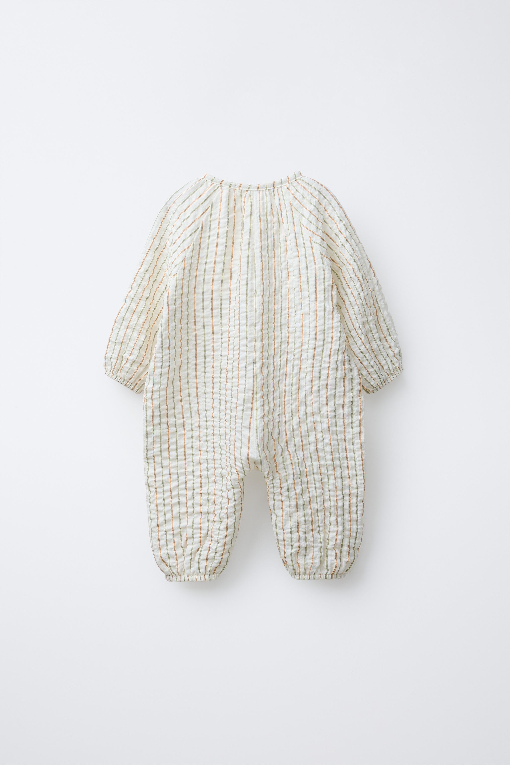 STRIPED ROMPER - Ecru | ZARA United States
