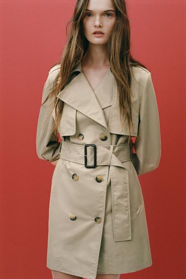 TRENCH CINTURÓN WATER REPELLENT ZW COLLECTION - Arena de Zara - Imagen 0