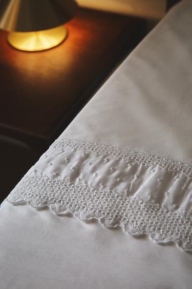 EMBROIDERED FLAT SHEET - White by Zara - Image 5