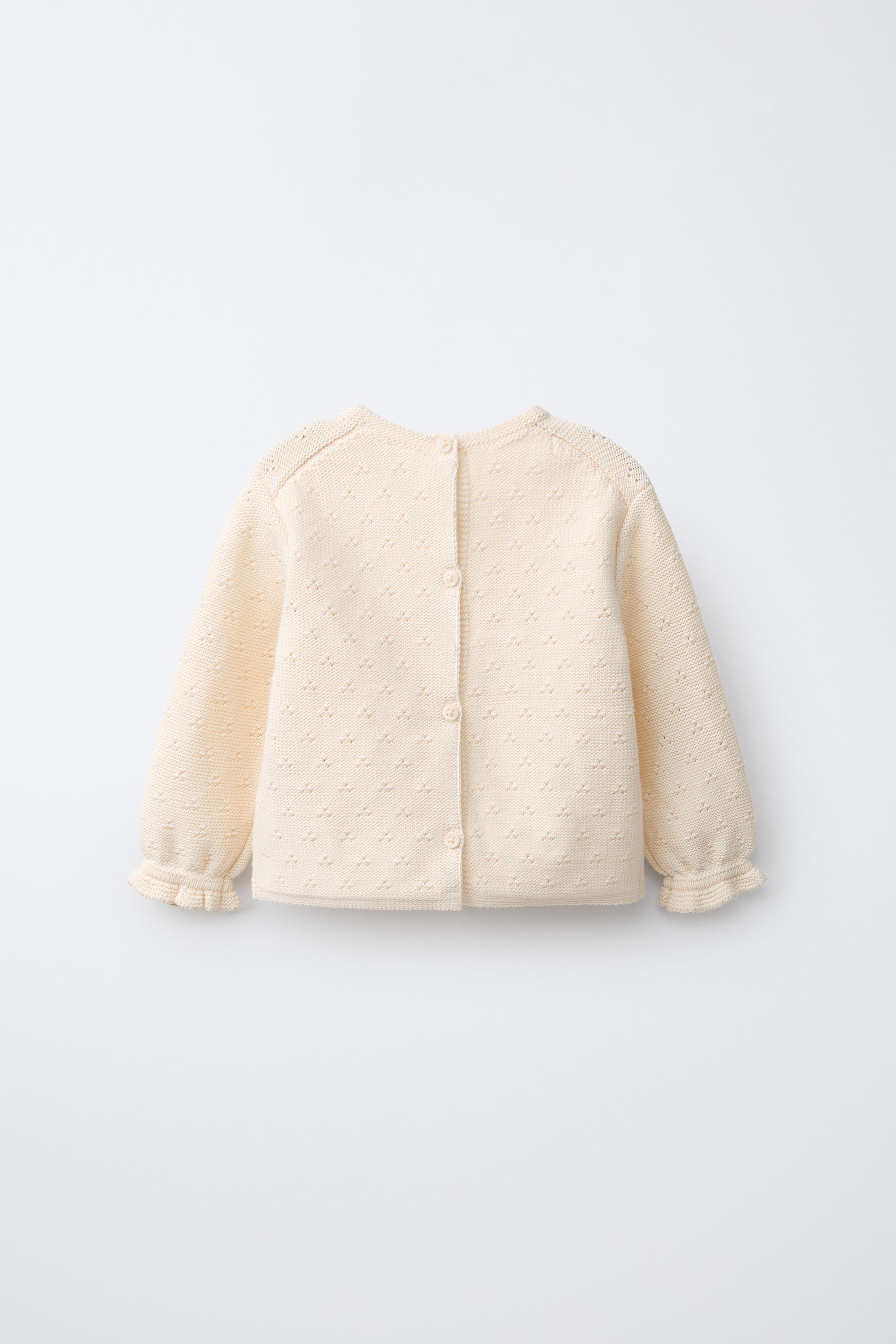 Детские свитеры Zara OPENWORK AND BOBBLE JUMPER — фото 3