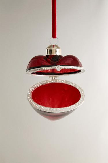 HEART BOX CHRISTMAS TREE DECORATION - Red by Zara - Image 3