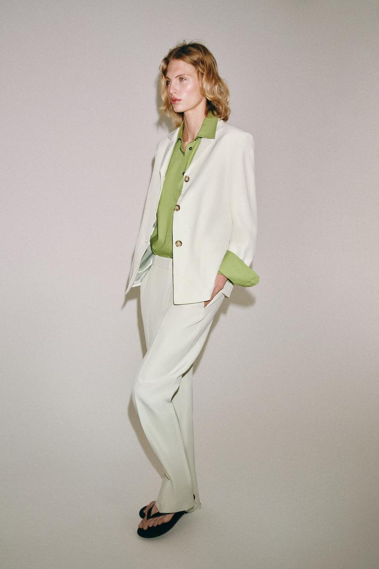 BLAZER RECTA CON LINO ZW COLLECTION